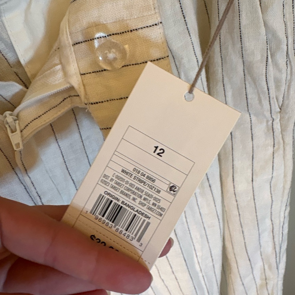 A New Day Linen Blend Wide Leg Pants Lightweight High Rise Summer Trousers - Picture 4 of 9